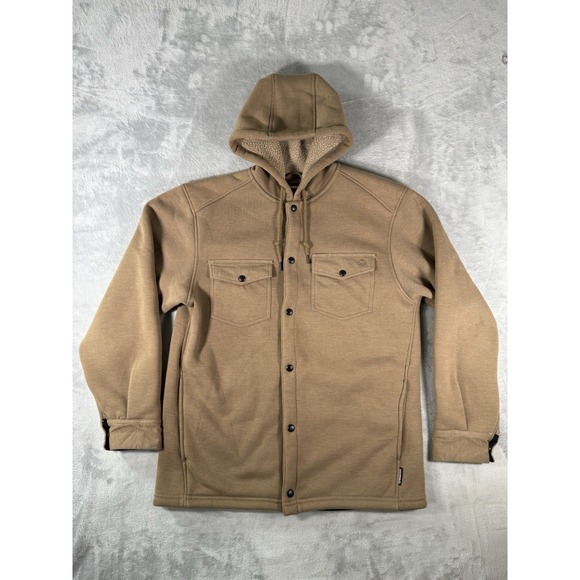 Wolverine Jacket Mens Medium Brown Bucksaw Sherpa Lined Knit Hooded - Picture 1 of 11
